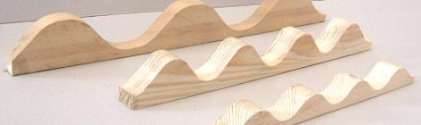 Profilo in legno ondulato per tettoie e coperture in ondulina