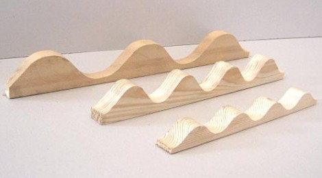 Profilo in legno ondulato per tettoie e coperture in ondulina